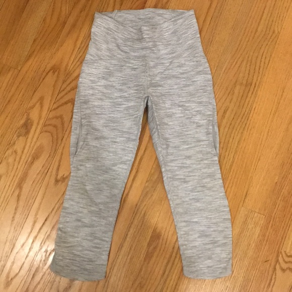 lululemon athletica Pants - Lululemon White/Black Heather capris